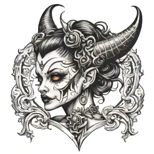 Demon Girl Doll Face