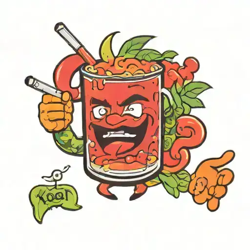 Kool Aid Guy High On Weed Smoking Joint