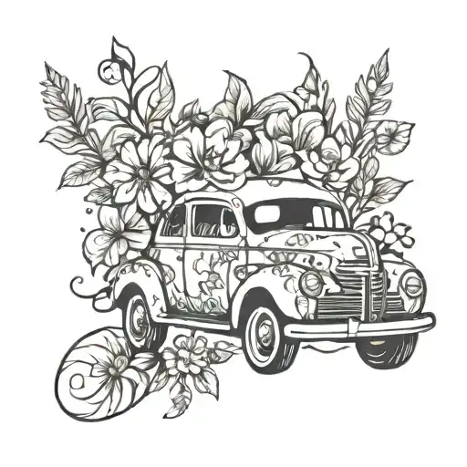 Beach Wild Flower Car