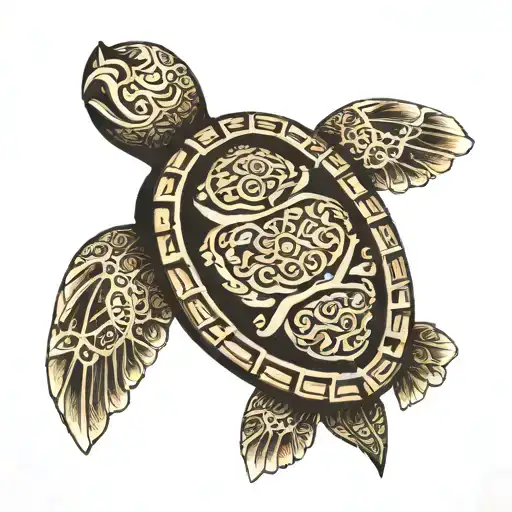 I Want To Om Symbol To Be Placed As The Design Of The Turtle Shell