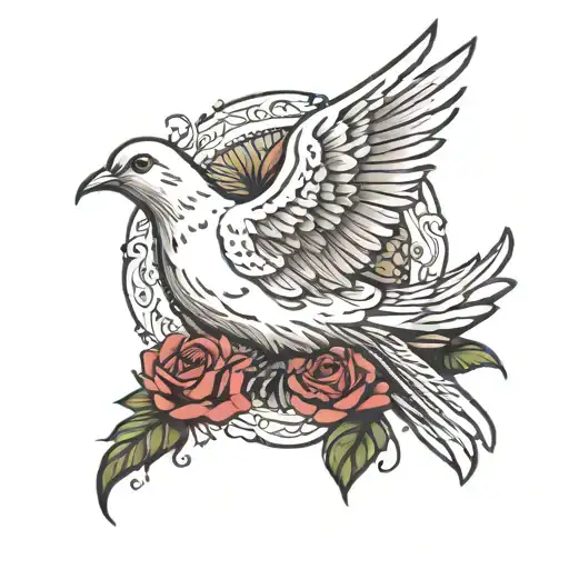 Dove With Jesus Christ