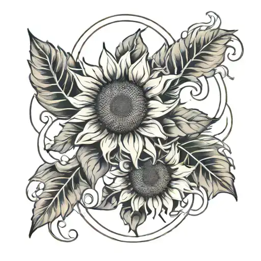 Sunflower Intertwined