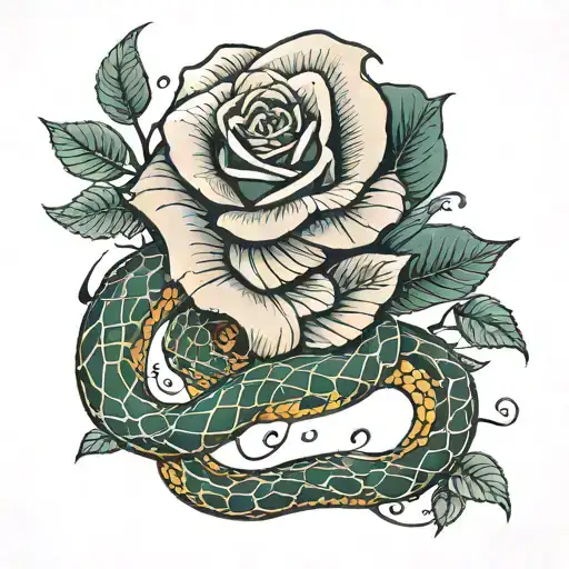 Serpent With A Rose