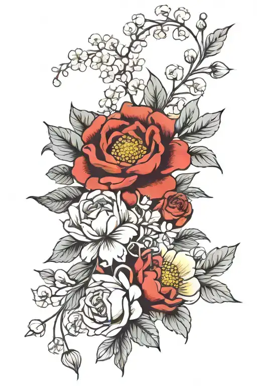 Family Birth Flower Bouquet