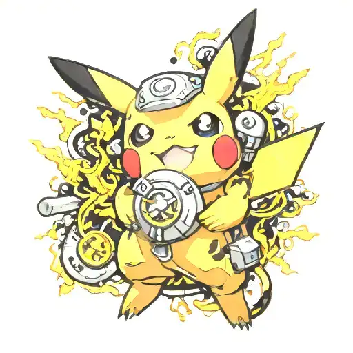 Pokemon Pikachu Charged With Energy From The Outlet
