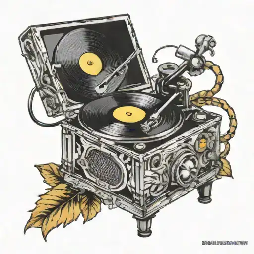 Music Notes Record Player