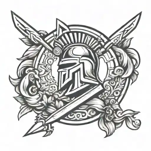 Spartan With Initial M