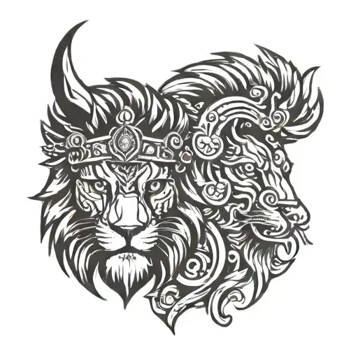 Spartan And Lion Head