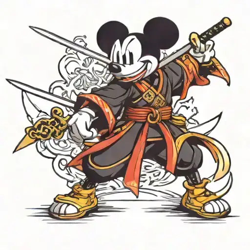 Mikey Mouse Samurai Warrior