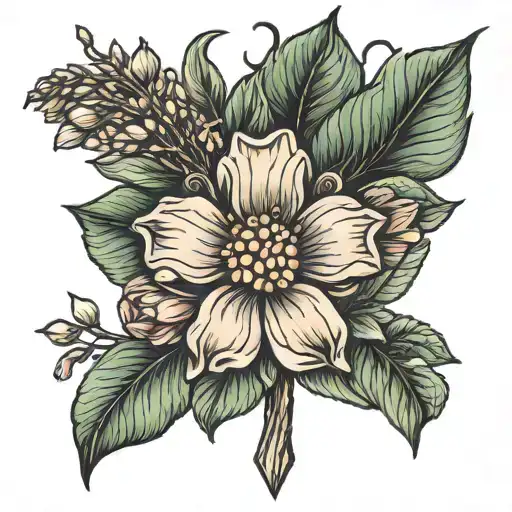 September Birth Flower Cross