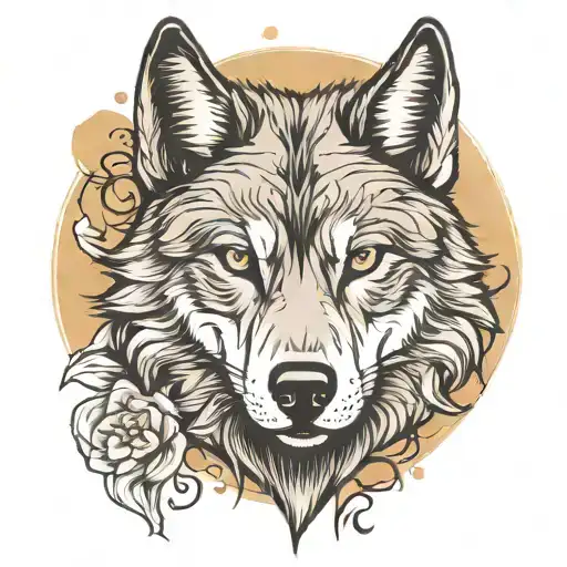 Wolf Head Facing Forward