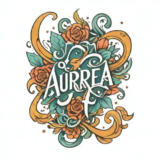 Lettering Of The Word Aurrera
