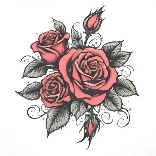 Rose Bouquet That Covers Existing Rose