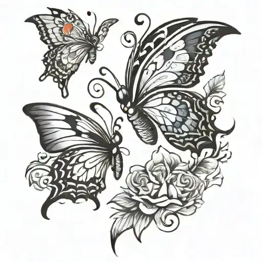 Butterfly And Angel Wing Fused