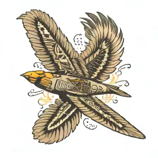 Indian Feather Ww2 B-52 Boeing