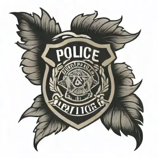 Police Badge Intertwined