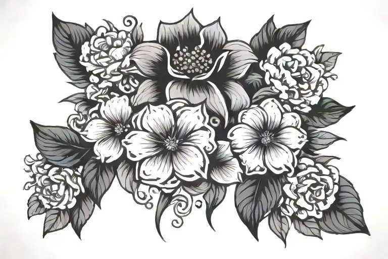 Neck Tattoo Floral Design