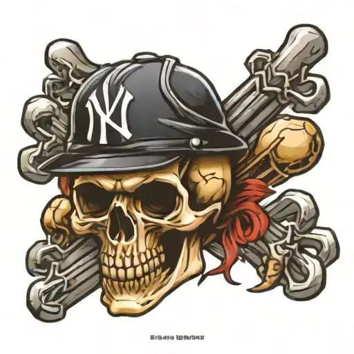 Yankees Skull And Crossbones