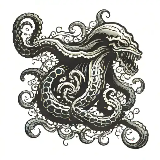 Kraken Emerging From The Depths