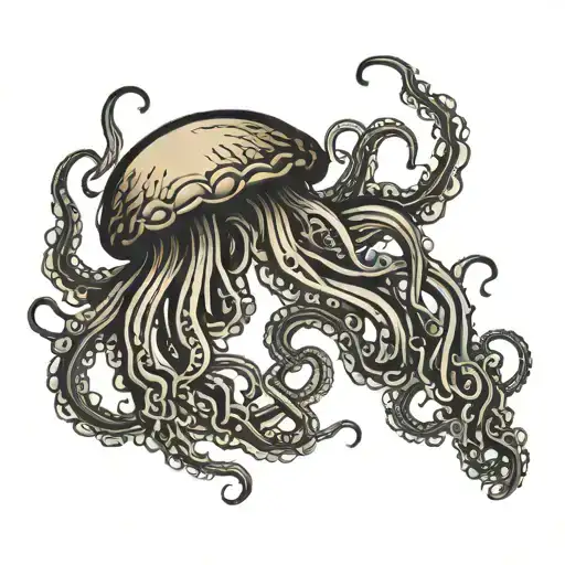 Jellyfish Kraken Long Tentacles