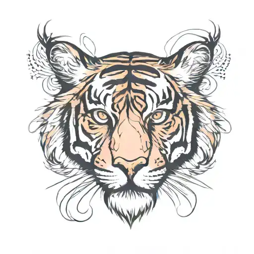 Tiger Eyes On Fore Arm