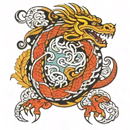 Dragon Inspired Polynessian