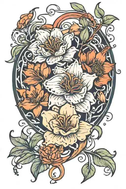 Birth Flower Intertwined