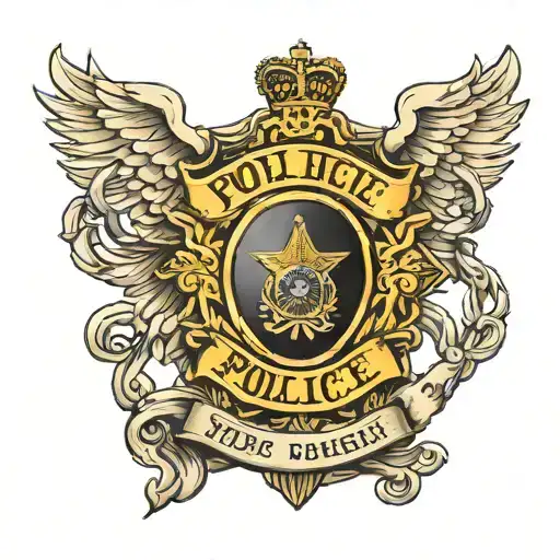 Police Badge Intertwined