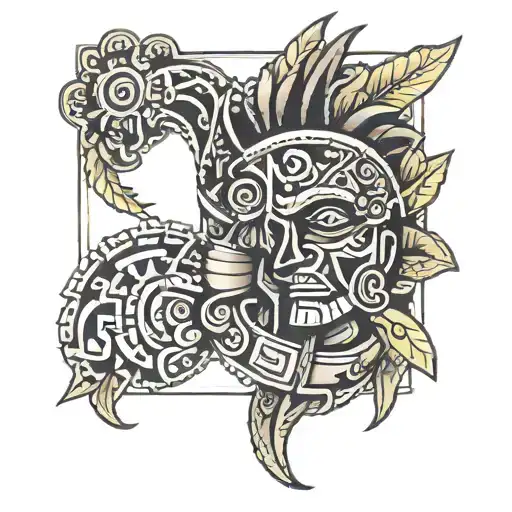 Spanish Aztec Tribal Fore Arm Sleeve