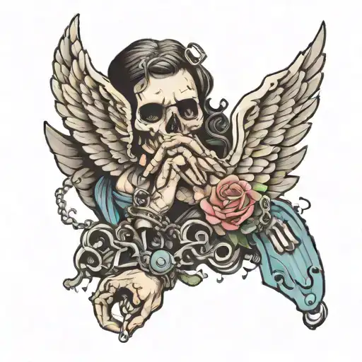 Death Dying Tears Angel Handcuffs