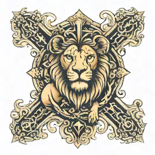 Cross And Lion