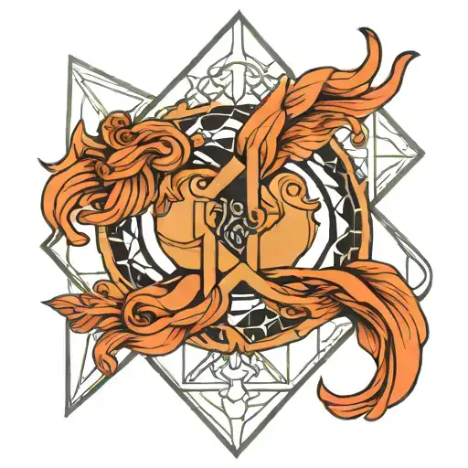 Gemini Geometric Symbol Intertwined