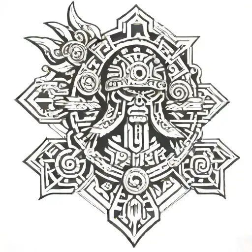 Aztec Warrior Cross