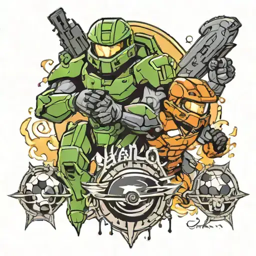 Halo 3 And Football Twins And Dad