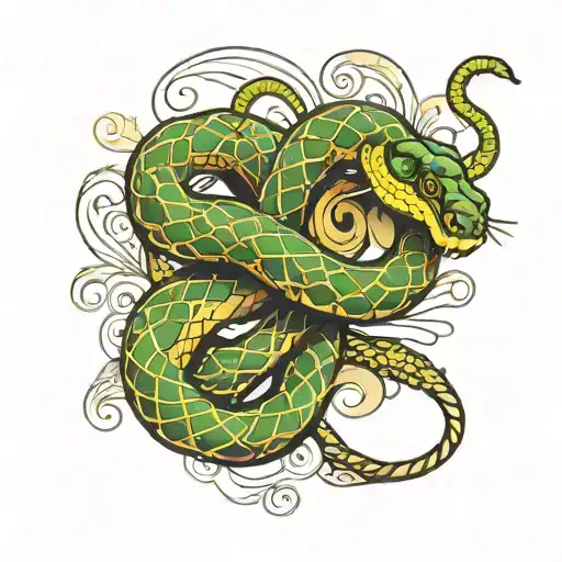 Snake With The Letters S To G