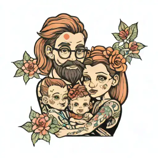 Me And My Wife Holding Our 3 Years Old Twins