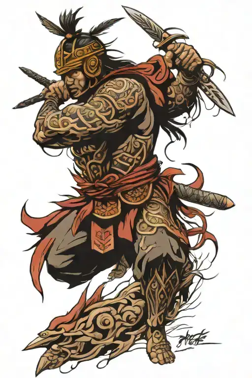 Filipino Warrior Neo Traditional Style