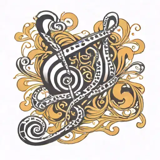 Love And Music Note Intertwined Infinity Symbols