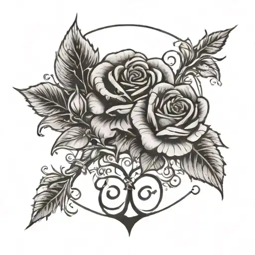 Rose Family With Initials