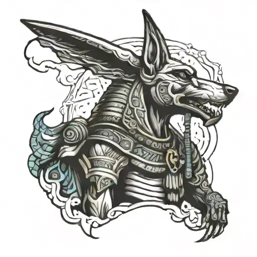 Anubis Holding Gun
