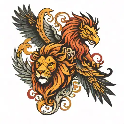 Phoenix And Lion