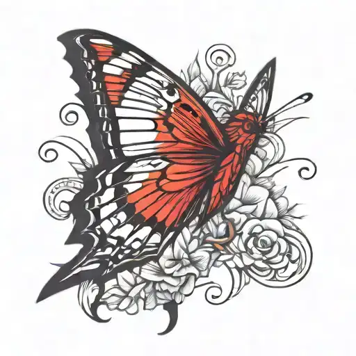 Butterfly Red Cardinal