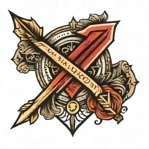 Arrow With Roman Numerals Xiii V Xx