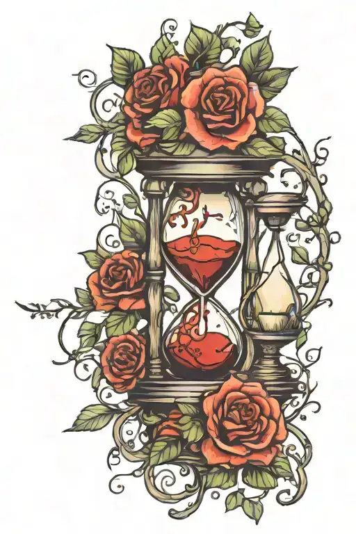 Hourglass Brain And Heart With Vines Hanging