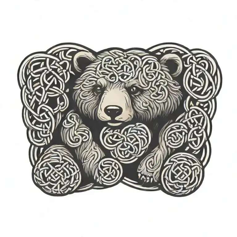 Cute Bear Celtic Knots Love