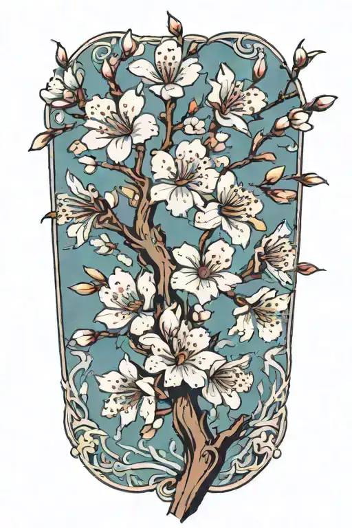 Cherry Blossoms Growing