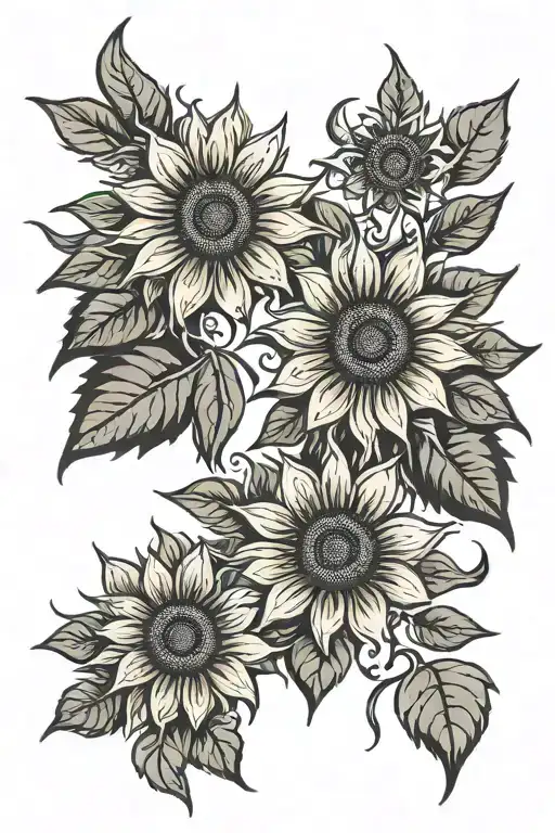 Sunflowers With Dog Paw Prints