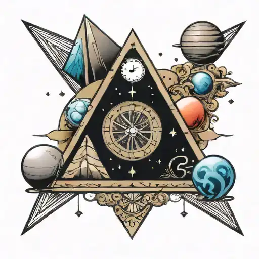 Pyramid Planets Clock