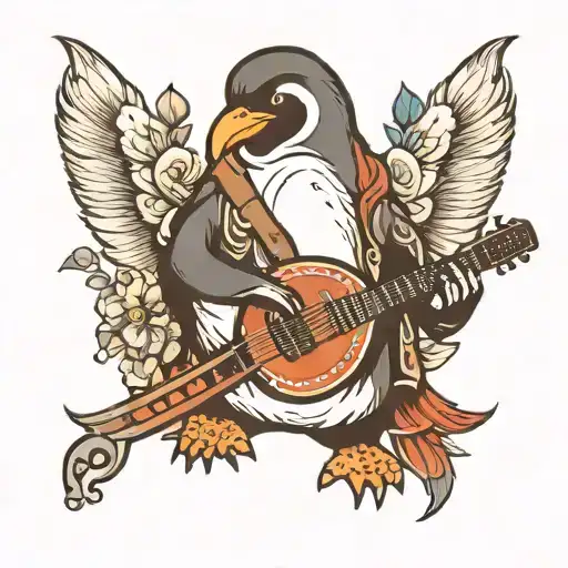 Penguin With Banjoo