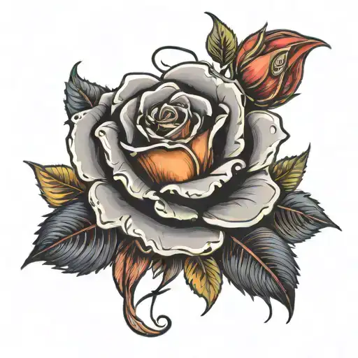 Life Of A Dark Rose With A Rose